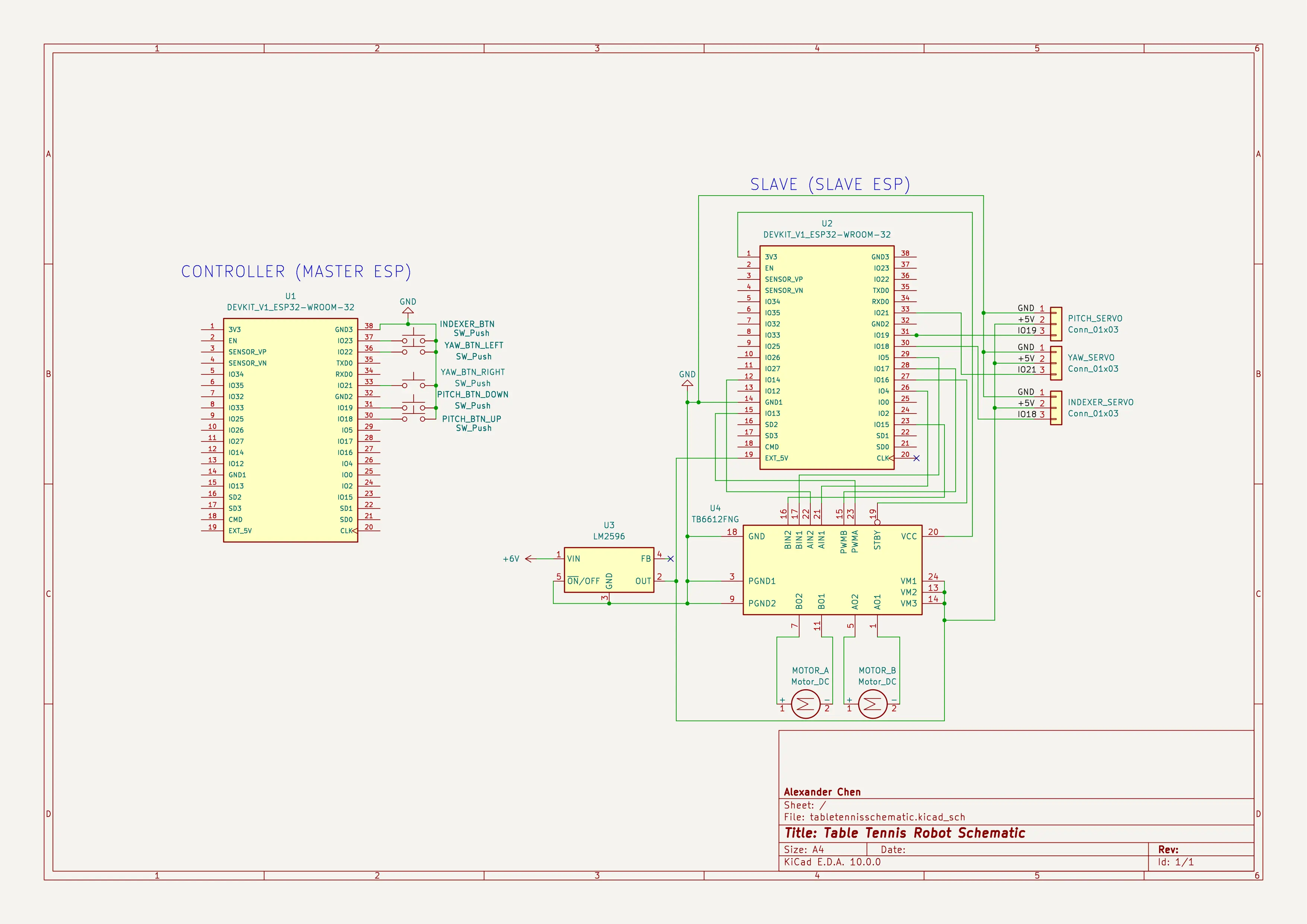 Table Tennis Schematic